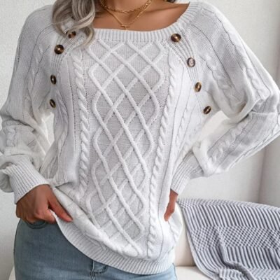 Blusa feminina de malha de manga comprida